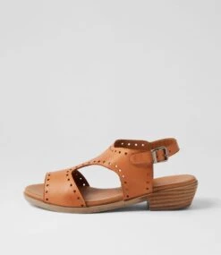 Bija Tan Leather Sandals