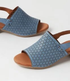 Chinchin Denim Leather Sandals -Lynx Shoes Shop DF12976DADLE 6