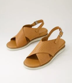 Emmas Tan Leather Sandals -Lynx Shoes Shop DF12989TANLE 6