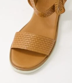 Everlys Tan Leather Sandals -Lynx Shoes Shop DF12990TANLE 5