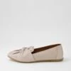 Luciah Light Grey Leather Flat Shoes -Lynx Shoes Shop DF13004GDPLE 2