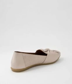 Luciah Light Grey Leather Flat Shoes -Lynx Shoes Shop DF13004GDPLE 4