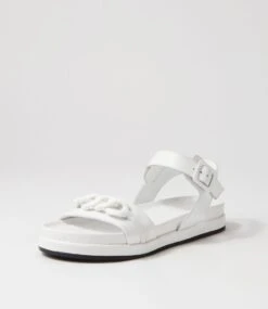 Mietta White Leather Sandals -Lynx Shoes Shop DF13008WHILE 3