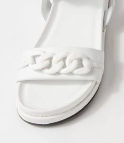 Mietta White Leather Sandals -Lynx Shoes Shop DF13008WHILE 5