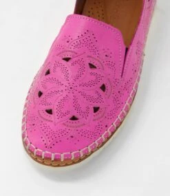 Moala Fuchsia Tan Leather Loafers -Lynx Shoes Shop DF13011PLVLE 5