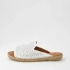 Pomma White Leather Slides -Lynx Shoes Shop DF13016WHILE 2