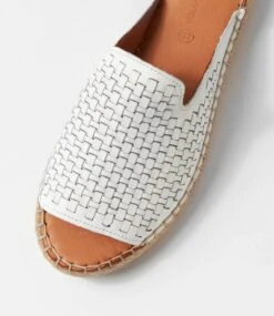 Pomma White Leather Slides -Lynx Shoes Shop DF13016WHILE 5