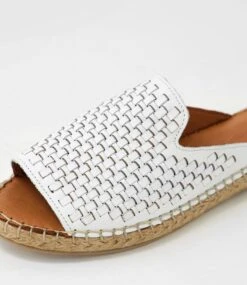 Pomma White Leather Slides -Lynx Shoes Shop DF13016WHILE 6