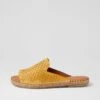 Pomma Yellow Leather Slides -Lynx Shoes Shop DF13016YELLE 2