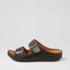 Nardi Black Leather Slides -Lynx Shoes Shop DF13019BLALE 2