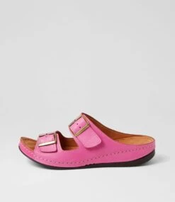Nardi Fuchsia Leather Slides