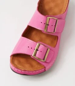 Nardi Fuchsia Leather Slides -Lynx Shoes Shop DF13019P22LE 5