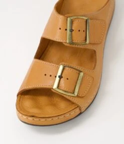 Nardi Tan Leather Slides -Lynx Shoes Shop DF13019TANLE 5