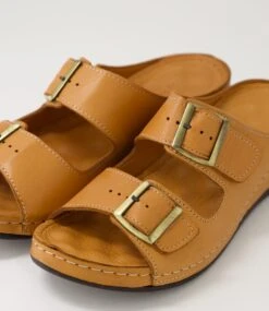 Nardi Tan Leather Slides -Lynx Shoes Shop DF13019TANLE 6