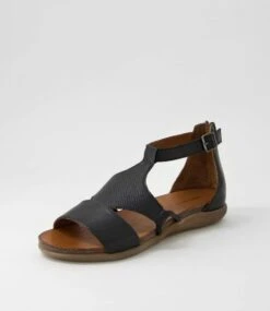 Sarrin Black Leather Sandals 8 Sarrin Black Leather Sandals -Lynx Shoes Shop DF13059B58LE 3