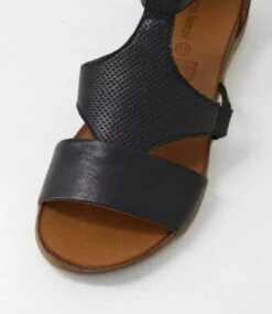 Sarrin Black Leather Sandals 10 Sarrin Black Leather Sandals -Lynx Shoes Shop DF13059B58LE 5