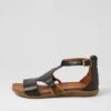 Sarrin Black Tan Leather Sandals -Lynx Shoes Shop DF13059BCPLE 2