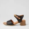 Simine Black Tan Leather Sandals -Lynx Shoes Shop DF13063BCPLE 2