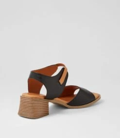 Simine Black Tan Leather Sandals -Lynx Shoes Shop DF13063BCPLE 4