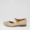 Reetta Light Stone Leather Flat Shoes -Lynx Shoes Shop DF13065KJCLE 2