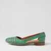 Roys Emerald Leather Flat Shoes -Lynx Shoes Shop DF13066H15LE 2