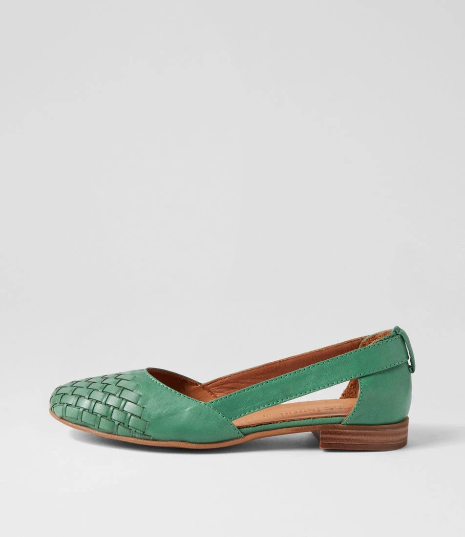 Roys Emerald Leather Flat Shoes 3 Roys Emerald Leather Flat Shoes