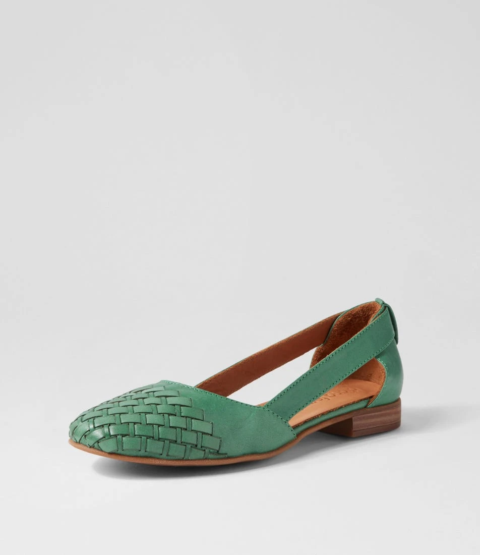 Roys Emerald Leather Flat Shoes 4 Roys Emerald Leather Flat Shoes - Image 2