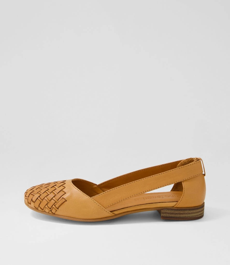 Roys Tan Leather Flat Shoes 3 Roys Tan Leather Flat Shoes