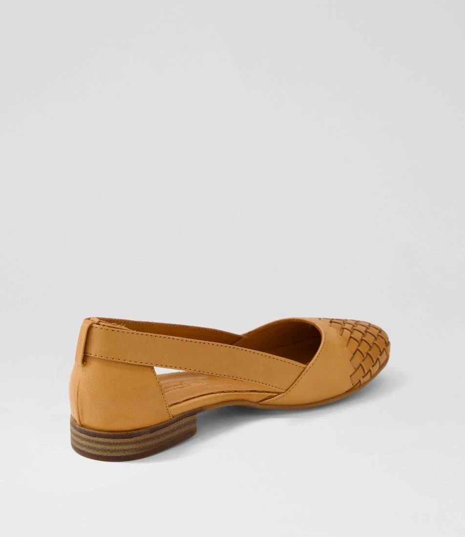 Roys Tan Leather Flat Shoes 5 Roys Tan Leather Flat Shoes - Image 3