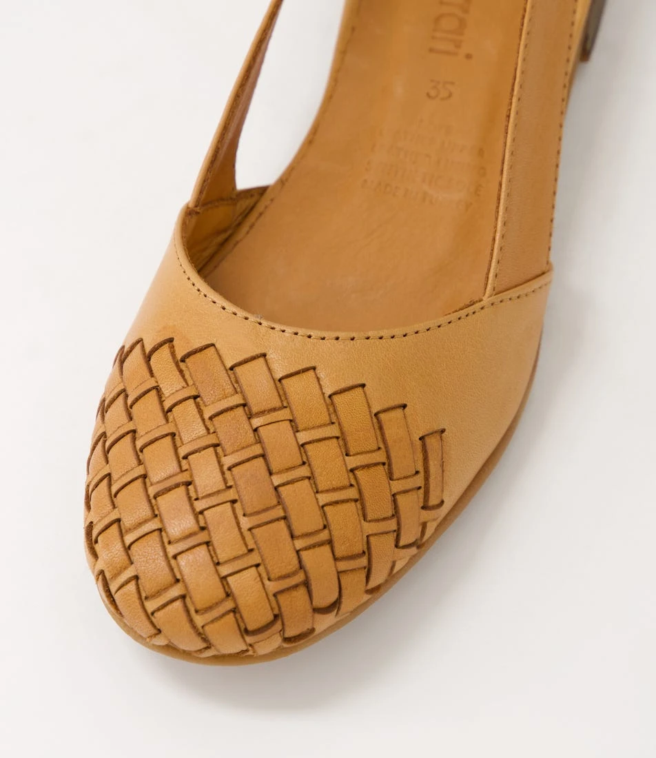 Roys Tan Leather Flat Shoes 6 Roys Tan Leather Flat Shoes - Image 4