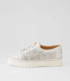 Atonik Silver Speckle Leather Sneakers