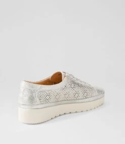 Atonik Silver Speckle Leather Sneakers -Lynx Shoes Shop DF13069SIYLE 4