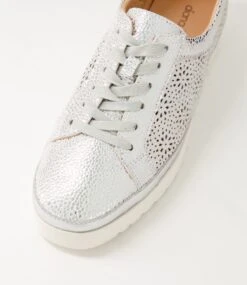Atonik Silver Speckle Leather Sneakers -Lynx Shoes Shop DF13069SIYLE 5