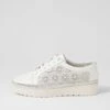 Atonik White Silver Speckle Leather Sneakers