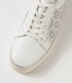 Atonik White Silver Speckle Leather Sneakers -Lynx Shoes Shop DF13069WJ6LE 5