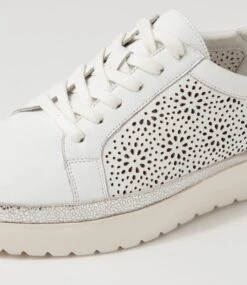 Atonik White Silver Speckle Leather Sneakers -Lynx Shoes Shop DF13069WJ6LE 6