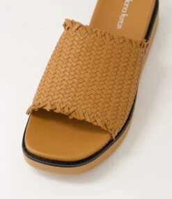 Below Dark Tan Leather Slides -Lynx Shoes Shop DF13075TQNLE 5
