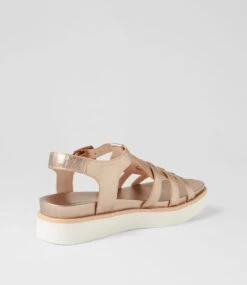 Bindy Champagne White Leather Sandals 9 Bindy Champagne White Leather Sandals -Lynx Shoes Shop DF13076NWILE 4