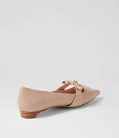 Dulcie Dark Nude Natural Heel Leather Loafers -Lynx Shoes Shop DF13095NYRLE 4