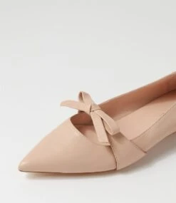 Dulcie Dark Nude Natural Heel Leather Loafers -Lynx Shoes Shop DF13095NYRLE 6