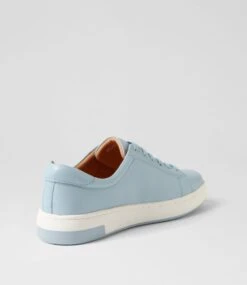 Delanys Pale Blue Leather Sneakers -Lynx Shoes Shop DF13099DERLE 4