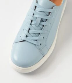 Delanys Pale Blue Leather Sneakers -Lynx Shoes Shop DF13099DERLE 5