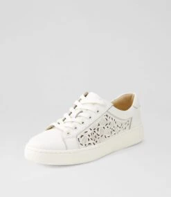 Driscol White Leather Sneakers -Lynx Shoes Shop DF13102WHILE 3