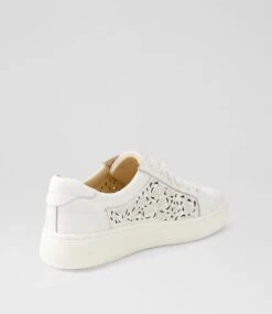Driscol White Leather Sneakers -Lynx Shoes Shop DF13102WHILE 4
