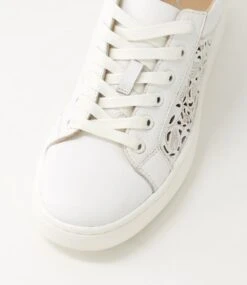 Driscol White Leather Sneakers -Lynx Shoes Shop DF13102WHILE 5