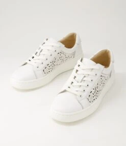 Driscol White Leather Sneakers -Lynx Shoes Shop DF13102WHILE 6