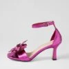 Thorough Fuchsia Metallic Leather Sandals -Lynx Shoes Shop DF13123P23LE 2
