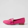 Timee Dark Fuchsia Leather Flat Shoes -Lynx Shoes Shop DF13127P3WLE 2