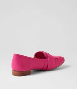 Timee Dark Fuchsia Leather Flat Shoes -Lynx Shoes Shop DF13127P3WLE 4