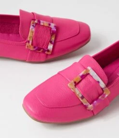 Timee Dark Fuchsia Leather Flat Shoes -Lynx Shoes Shop DF13127P3WLE 6